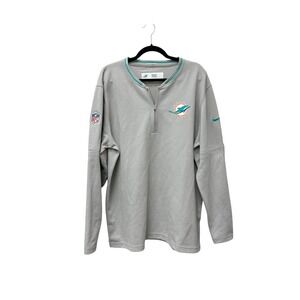 Nike Miami Dolphins NFL Team Issued Ryan Crow Dri-FIT Quarter Zip Pullover XL